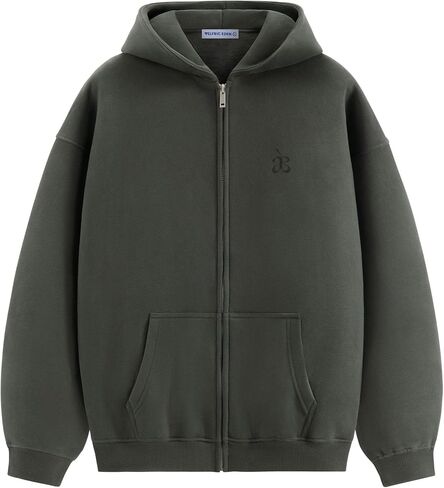 Aelfric Eden Fleece Full Zip Hoodie Mens Womens Solid Oversized Warm Sweatshirt Thick Casual Cozy Athletic Hooded Jacket in Kuwait