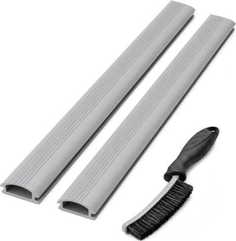 3-Pack 36 Inch Door Threshold Seal Replacement Insert, Gray Vinyl Threshold Insert for Adjustable Aluminum Thresholds, Door Threshold Strip & Weather Stripping, 1-5/16" W x 3/8" H in Kuwait