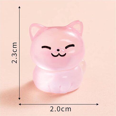 Hinge Heads Decorative Topper Set 5PCS, Home Decoration,Magnetic Hinge Head Toppers Door Hinge, Cute Mini Creative Luminous Colored Little Orange Cat, Resin Ornament in Kuwait