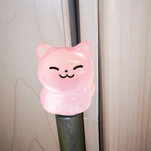 Hinge Heads Decorative Topper Set 5PCS, Home Decoration,Magnetic Hinge Head Toppers Door Hinge, Cute Mini Creative Luminous Colored Little Orange Cat, Resin Ornament in Kuwait