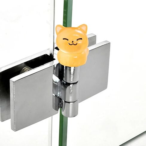 Hinge Heads Decorative Topper Set 5PCS, Home Decoration,Magnetic Hinge Head Toppers Door Hinge, Cute Mini Creative Luminous Colored Little Orange Cat, Resin Ornament in Kuwait