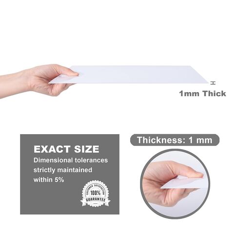 White High Impact Polystyrene Sheet 1mm Thick, 12x12 inch, Pack of 10 Matte Hard HIPS Plastic Board Panels for DIY Crafts by Mujoiny in Kuwait