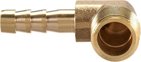 2 قطعة خرطوم نحاسي ذهبي تركيب الكوع الشائك 90 درجة الكوع 1/4 "خرطوم بارب إلى 1/4" NPT ذكر أنابيب المياه/الوقود/الهواء ، تركيبات خرطوم الشائكة in Kuwait