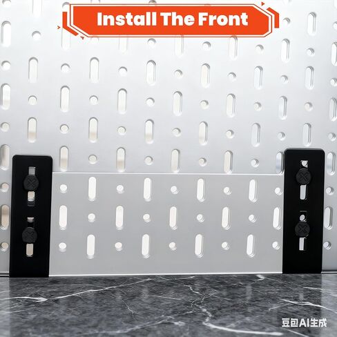 4 Pcs Desk Clamp, Pegboard Fixing Bracket Desktop Fixing Bracket, Office Game Home Desktop Accessories Brackets, Pegboard Organizer Metal Brackets (Black) in Kuwait