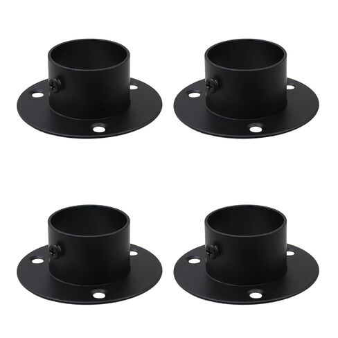 Wealrit 4 Pcs Round Post Bases Stainless Steel Flange Anchor Bases Heavy Duty Post Brackets for Fence Deck Railing Support(1.5", Black) in Kuwait