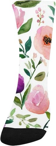 جوارب المشي لمسافات طويلة ذات الألوان المائية الأرجوانية الناعمة - جوارب شتوية حرارية سميكة دافئة للأولاد والبنات للمدرسة، والارتداء اليومي والأنشطة الخارجية in Kuwait
