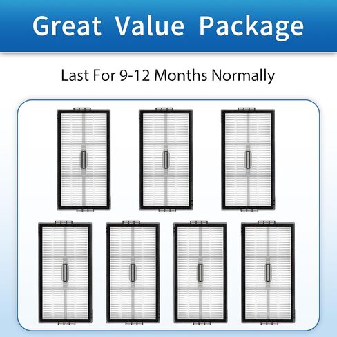 (7 Pack) Saros 10R Replacement HEPA Filters For Roborock Saros 20, Saros 20 Sonic, Qrevo Edge 2 Pro, Qrevo Edge 2, Qrevo Curv 2 Pro, Qrevo CurvX Robot Vacuum, Filters Accessories Kit, Filter Kit in Kuwait