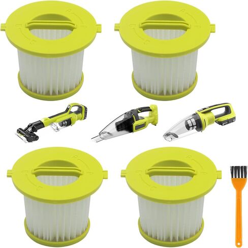 4 عبوات من فلتر HEPA البديل - متوافق مع مكنسة Ryobi ONE+ 18V اليدوية PCL700 PCL704 PCL705، Hart 20V HPHV33B/HPHV34 & Hoover BH57400V، يستبدل الجزء #A32F05N A32HF00 in Kuwait