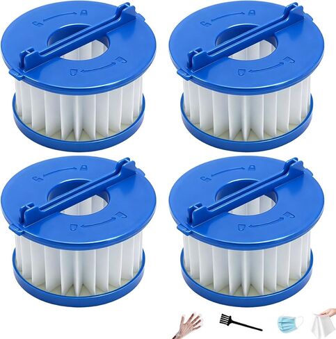 4 عبوات A32F02 فلتر HEPA قابل للغسل لـ Ryobi 18V ONE+ مكنسة يدوية رطبة/جافة PCL702، PCL702B، PCL702K، فلتر مكنسة بديل قابل لإعادة الاستخدام ومضاد للانسداد لورشة العمل، المرآب، وتنظيف السيارات in Kuwait