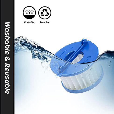 4 عبوات A32F02 فلتر HEPA قابل للغسل لـ Ryobi 18V ONE+ مكنسة يدوية رطبة/جافة PCL702، PCL702B، PCL702K، فلتر مكنسة بديل قابل لإعادة الاستخدام ومضاد للانسداد لورشة العمل، المرآب، وتنظيف السيارات in Kuwait