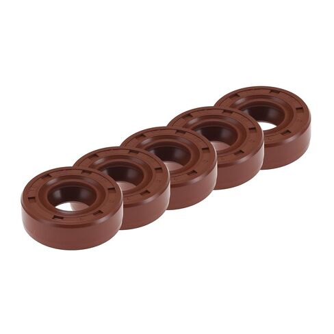 Universal Oil Seal TC Double Lip W Steel Spring Seal Ring Rotary Shaft Seal 15x32x5mm High Pressure FKM Rubber Brown 5 Pcs in Kuwait