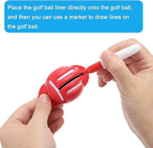 Golf Ball Line Marker Tool, 2 Pack Golf Ball Alignment Marking Tool Golf Ball Liner with Line Marker Stencil for Putting Ball Markers, Blue in Saudi Arabia