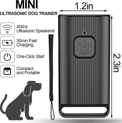 Antibarking Device for Neighbor's Dog Portable Mini Dog Sonic Bark Deterrents Devices Small Stop Dog Barking Device Training Tools Pet Stop Barking in Saudi Arabia