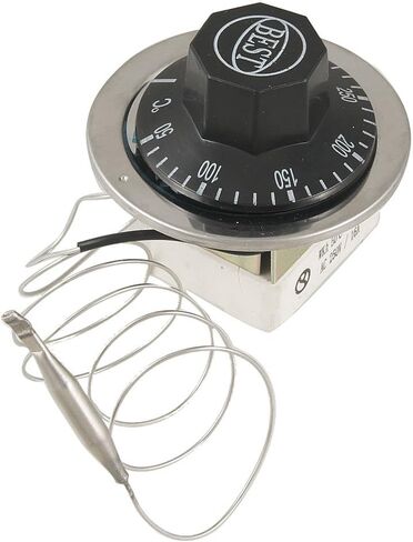 Uxcell 1NC 1NO AC 250 16A 50-300C مفتاح التحكم في درجة الحرارة ترموستات شعري لسخان ثلاجة الفرن in Kuwait