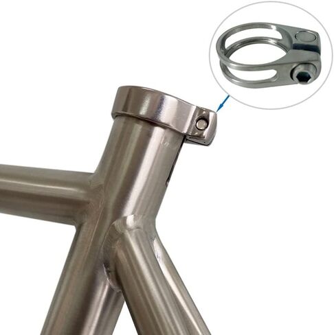 Titanium Alloy Seatpost Clamp 31.8mm Bicycle Saddle Tube Clamp Hollow Seat Tube Clamp for 27.2mm Seat Tube in Kuwait