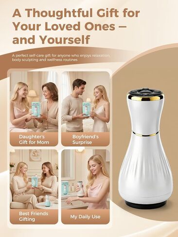 Electric Cupping Massager for Body with Suction, Microcurrent, Red Light & Heat, Lymphatic Drainage Massager, 12 Intensity Body Sculpting Machine, Cellulite Massage Tool for Arms Legs Waist Back in Kuwait