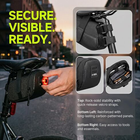 Bike Saddle Bag Under Seat, Bicycle Seat Bag Storage Pouch, Cycling Bike Tool Bag for Mountain Road Bike Accessories in Kuwait