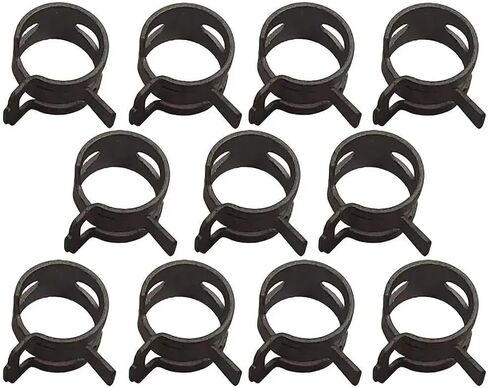 20Pcs/Lot Black 65MN Manganese Steel Pinch Spring Hose Clamp 5mm-27mm Elastic Steel Buckle Water Pipe Hoop(20Pcs 12mm) in Saudi Arabia