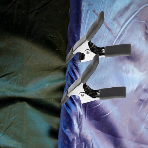 2Pcs Strong Grip Metal Spring Clamps Tent Tarp Holder Windproof Backdrop Clamp for Camping Photography in Kuwait