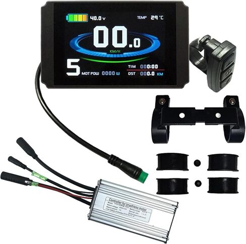 36/48V 22A 500W 750W Brushless Square Wave 9mos KT Controller Waterproof DC Brushless Motor Controller with KT LCD8HU Color Dsiplay with USB Socket, eBike Hub Motor Controller for Electric Bicycle in Kuwait