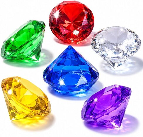 6pcs 60mm extra diving gems gems toys - ملون الماس ، هدية تدريب على السباحة تحت الماء للأطفال ، مجموعة لعبة تجمع المياه الصيفية in Kuwait