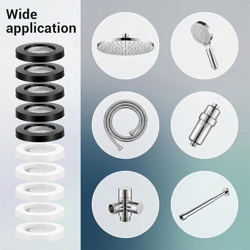 10 Pack Shower Head Filter Gasket with Wire Mesh, Creates a Seal to Prevent Leakage, 3/4" Rubber Washer for 1/2" Shower Hose Connector in Saudi Arabia