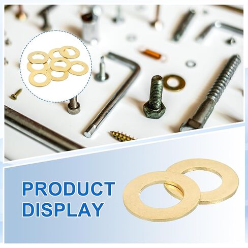 MECCANIXITY 8 Pack Brass Flat Washer, M20 Copper Washers Crush Washer Kit Assortment, 20mm ID, 36mm OD, 2mm Thick for Bolts Screws Machinery Repair, Outdoor Construction in Kuwait
