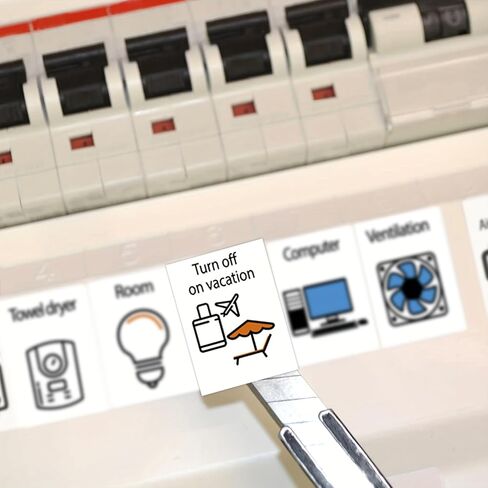 70pcs Electrical Switch Label Stickers, PVC Material Circuit Breaker Labels for Home Identification, Outlet Panel Reminder Decals Set in Kuwait