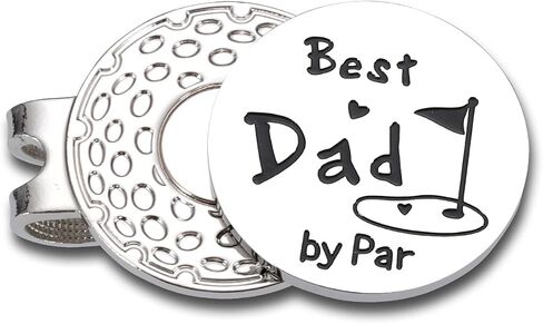 Golf Gifts for Dad Birthday Gift from Daughter Son Best Dad by Par Golf Ball Marker Husband First Fathers Day Golf Gifts for New Dad Hat Clip Golfs Gifts for Men Golf Accessories for Daddy Fathers Day in Kuwait