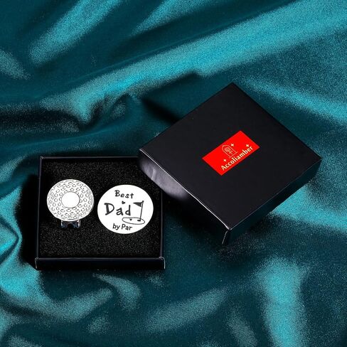 Golf Gifts for Dad Birthday Gift from Daughter Son Best Dad by Par Golf Ball Marker Husband First Fathers Day Golf Gifts for New Dad Hat Clip Golfs Gifts for Men Golf Accessories for Daddy Fathers Day in Kuwait