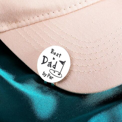 Golf Gifts for Dad Birthday Gift from Daughter Son Best Dad by Par Golf Ball Marker Husband First Fathers Day Golf Gifts for New Dad Hat Clip Golfs Gifts for Men Golf Accessories for Daddy Fathers Day in Kuwait