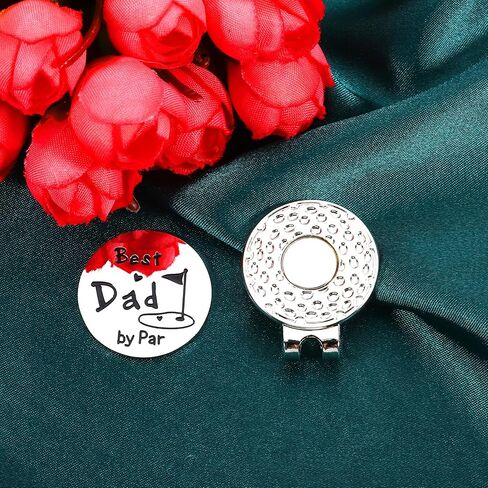 Golf Gifts for Dad Birthday Gift from Daughter Son Best Dad by Par Golf Ball Marker Husband First Fathers Day Golf Gifts for New Dad Hat Clip Golfs Gifts for Men Golf Accessories for Daddy Fathers Day in Kuwait