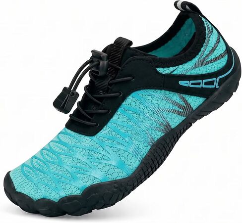 Kids Barefoot Water Shoes for Boys Girls, Wide Toe Box Aqua Shoes with Elastic Closures, Quick Dry Non-Slip Swim Beach Pool Hiking Shoes for Toddler Little Big Kids in Kuwait