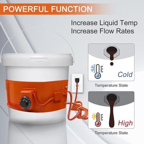 1000W Metal Drum Heater, 5 Gal Bucket Heater With Temperature Control, Silicone Barrel Heat Pad Warmer, 6InX36in 110V Guitar Side Bending Heating Band, Instrument Crafting Heater in Kuwait