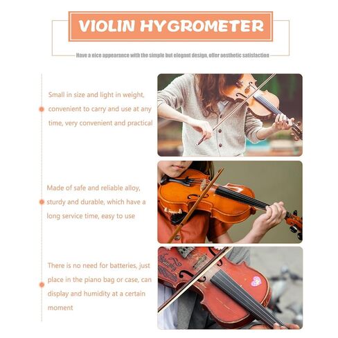 Round Hygrometer for Violin Guitar Case Compact Analog Humidity Meter for Musical Instrument Care and Accurate Humidity Monitoring in Kuwait