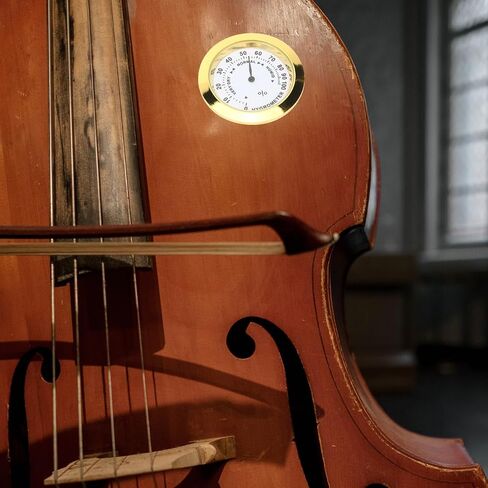 Round Hygrometer for Violin Guitar Case Compact Analog Humidity Meter for Musical Instrument Care and Accurate Humidity Monitoring in Kuwait
