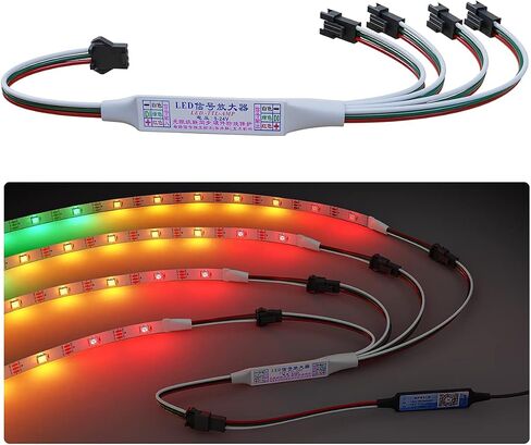 مضخم صوت 1 إلى 4 RGB IC TTL لـ WS2812B، WS2811، SK6812، WS2814 شريط LED قابل للعنونة، سلسلة، مصفوفة، وحدة in Kuwait