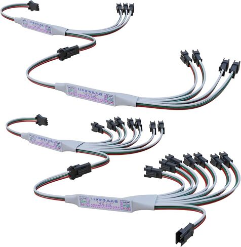 مضخم صوت 1 إلى 4 RGB IC TTL لـ WS2812B، WS2811، SK6812، WS2814 شريط LED قابل للعنونة، سلسلة، مصفوفة، وحدة in Kuwait