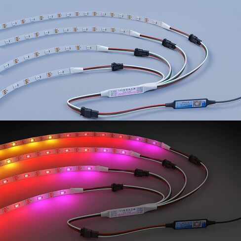 مضخم صوت 1 إلى 4 RGB IC TTL لـ WS2812B، WS2811، SK6812، WS2814 شريط LED قابل للعنونة، سلسلة، مصفوفة، وحدة in Kuwait