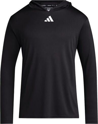 هودي رجالي من adidas D4T خفيف الوزن بأكمام طويلة XLT2 أسود-أبيض in Kuwait