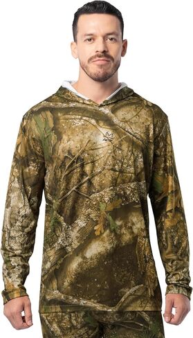 سترة بغطاء رأس للرجال من Indera Realtree Apx Micro Tech Camo للأداء الحراري in Kuwait