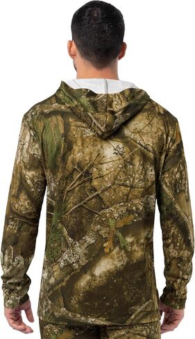 سترة بغطاء رأس للرجال من Indera Realtree Apx Micro Tech Camo للأداء الحراري in Kuwait