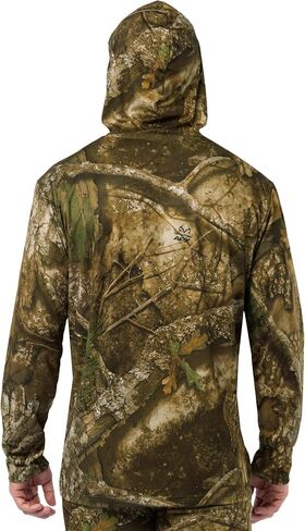 سترة بغطاء رأس للرجال من Indera Realtree Apx Micro Tech Camo للأداء الحراري in Kuwait