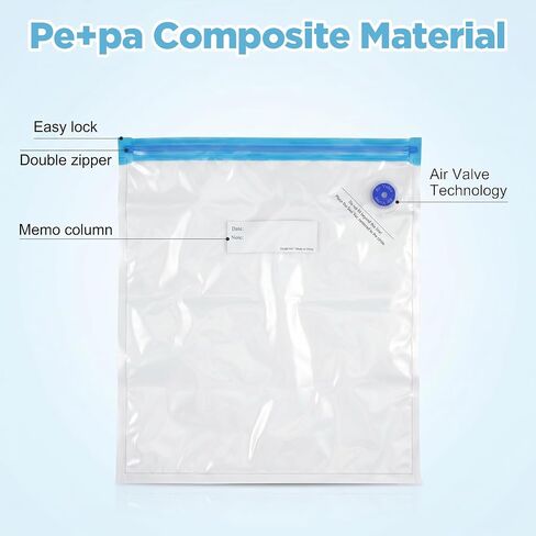50Pcs 3D Filament Vacuum Storage Bags, Filament Storage Bags Vacuum Sealed Kit Reusable PE+PA Bag with 25 Humidity Indicator Cards and 4 Sealing Clips for Filaments Spool Keeping Files Dry in Kuwait