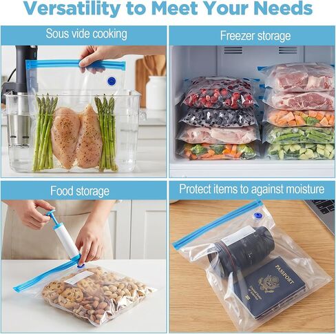 50Pcs 3D Filament Vacuum Storage Bags, Filament Storage Bags Vacuum Sealed Kit Reusable PE+PA Bag with 25 Humidity Indicator Cards and 4 Sealing Clips for Filaments Spool Keeping Files Dry in Kuwait