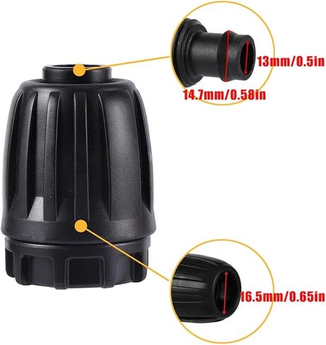 DN16mm أنبوب مغلق موصل 1/2 بوصة أنبوب تي شيرت مستقيم الكوع نهاية التوصيل قفل الجوز المشترك المنزل المطبخ شرفة صنبور صمام إيقاف المياه (قابس طرفي أسود) in Kuwait