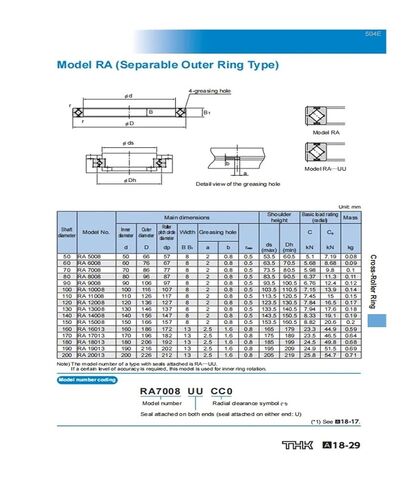 حلقة الأسطوانة المتقاطعة الدوران الداخلي 6008 RA6008 RA6008UUCC0 RA6008UUC0 in Kuwait