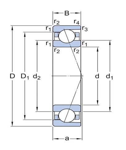 1 قطعة B71906-C-T-P4S-UL 30x47x9 المغزل الزاوي الاتصال الكرات B71906C ABEC-7 in Kuwait