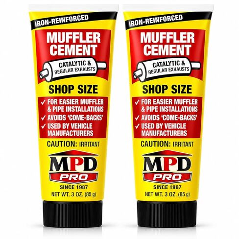 معجون أسمنتي كاتم صوت MPD – 16 أونصة | يختم تسربات العادم والشقوق والثقوب | مقاومة للحرارة حتى 2000 درجة فهرنهايت | سهولة الاستخدام لإصلاح السيارات (عبوة من قطعتين) in Kuwait