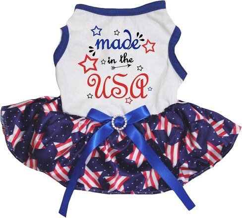 Petitebella Made in The USA Puppy Dog Dress (Black/Stripes, X-Large) in Saudi Arabia